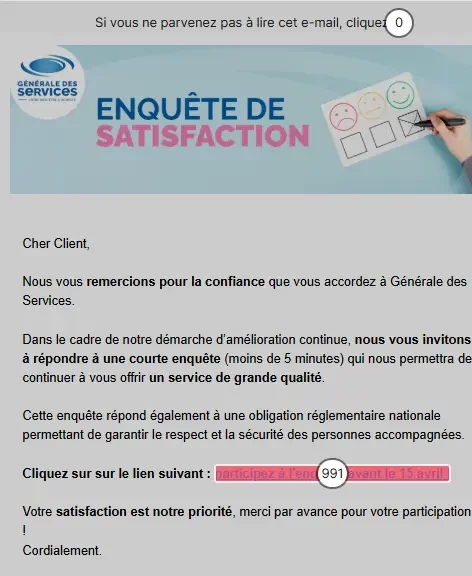 Heatmap email campagne 2